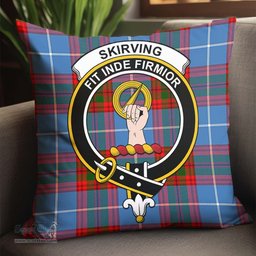 ScotsTee Shop Scottish Skirving Clan Crest Tartan Pillow/ Pillow Cover Tartan Accessories for Home