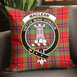 ScotsTee Shop Scottish MacLean of Duart Modern Clan Crest Tartan Pillow/ Pillow Cover Tartan Accessories for Home