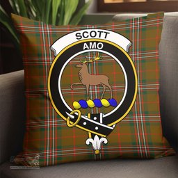 ScotsTee Shop Scottish Scott Brown Modern Clan Crest Tartan Pillow/ Pillow Cover Tartan Accessories for Home