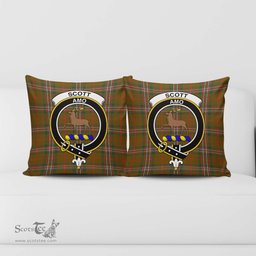 ScotsTee Shop Scottish Scott Brown Modern Clan Crest Tartan Pillow/ Pillow Cover Tartan Accessories for Home
