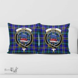ScotsTee Shop Scottish Weir Modern Clan Crest Tartan Pillow/ Pillow Cover Tartan Accessories for Home