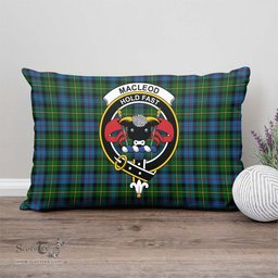 ScotsTee Shop Scottish MacLeod of Skye Clan Crest Tartan Pillow/ Pillow Cover Tartan Accessories for Home