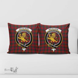 ScotsTee Shop Scottish Nicolson Clan Crest Tartan Pillow/ Pillow Cover Tartan Accessories for Home