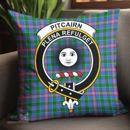 ScotsTee Shop Scottish Pitcairn Hunting Clan Crest Tartan Pillow/ Pillow Cover Tartan Accessories for Home