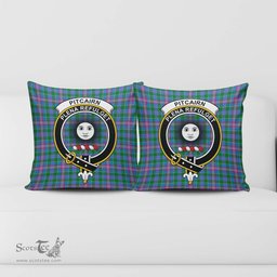 ScotsTee Shop Scottish Pitcairn Hunting Clan Crest Tartan Pillow/ Pillow Cover Tartan Accessories for Home