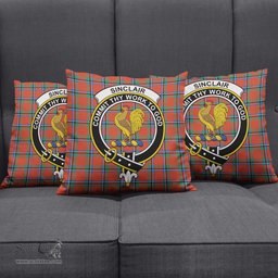 ScotsTee Shop Scottish Sinclair Ancient Clan Crest Tartan Pillow/ Pillow Cover Tartan Accessories for Home