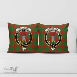 ScotsTee Shop Scottish Middleton Modern Clan Crest Tartan Pillow/ Pillow Cover Tartan Accessories for Home