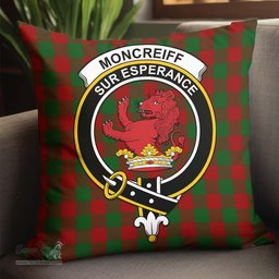 ScotsTee Shop Scottish Moncrieff Clan Crest Tartan Pillow/ Pillow Cover Tartan Accessories for Home