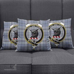 ScotsTee Shop Scottish Tweedie Clan Crest Tartan Pillow/ Pillow Cover Tartan Accessories for Home