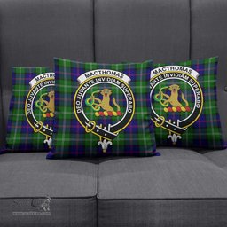 ScotsTee Shop Scottish MacThomas Modern Clan Crest Tartan Pillow/ Pillow Cover Tartan Accessories for Home
