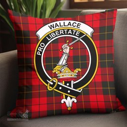 ScotsTee Shop Scottish Wallace Weathered Clan Crest Tartan Pillow/ Pillow Cover Tartan Accessories for Home