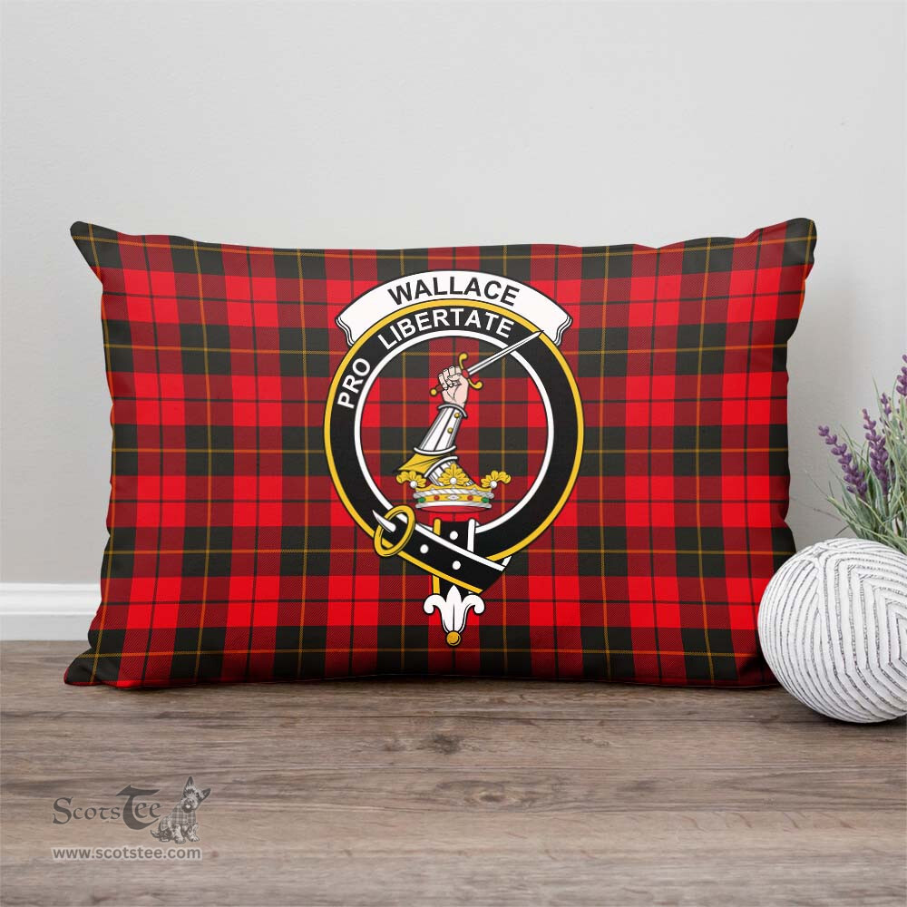 ScotsTee Shop Scottish Wallace Weathered Clan Crest Tartan Pillow/ Pillow Cover Tartan Accessories for Home