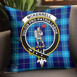 ScotsTee Shop Scottish McKerrell Clan Crest Tartan Pillow/ Pillow Cover Tartan Accessories for Home