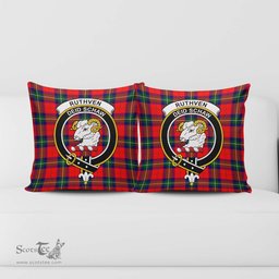 ScotsTee Shop Scottish Ruthven Modern Clan Crest Tartan Pillow/ Pillow Cover Tartan Accessories for Home