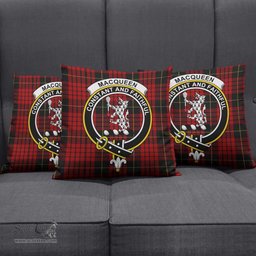 ScotsTee Shop Scottish MacQueen Clan Crest Tartan Pillow/ Pillow Cover Tartan Accessories for Home