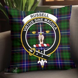 ScotsTee Shop Scottish Russell Modern Clan Crest Tartan Pillow/ Pillow Cover Tartan Accessories for Home