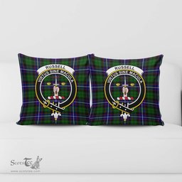 ScotsTee Shop Scottish Russell Modern Clan Crest Tartan Pillow/ Pillow Cover Tartan Accessories for Home