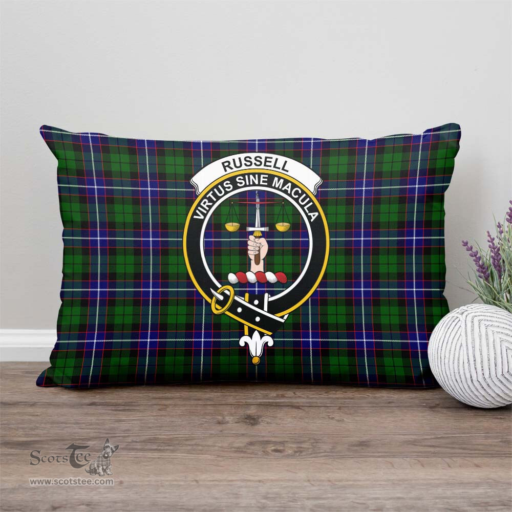 ScotsTee Shop Scottish Russell Modern Clan Crest Tartan Pillow/ Pillow Cover Tartan Accessories for Home