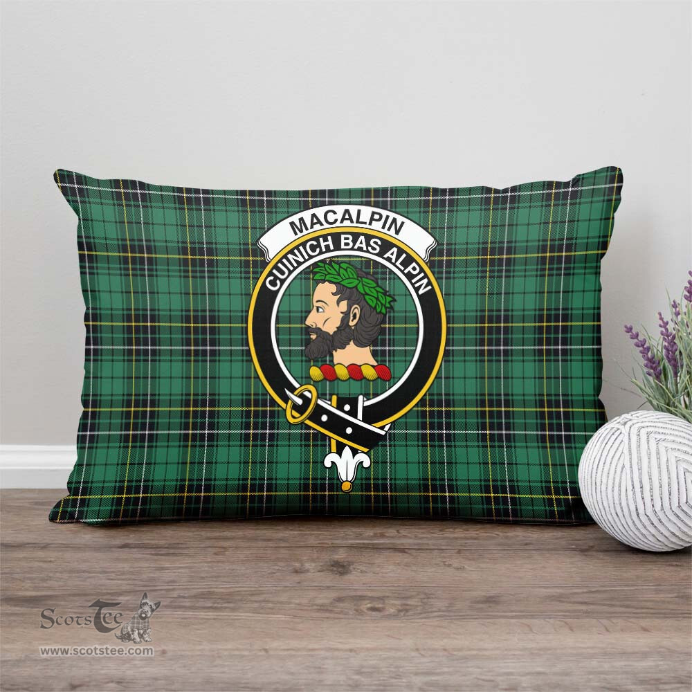 ScotsTee Shop Scottish MacAlpin Ancient Clan Crest Tartan Pillow/ Pillow Cover Tartan Accessories for Home