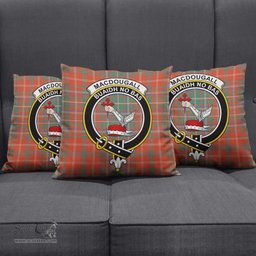 ScotsTee Shop Scottish MacDougall Ancient Clan Crest Tartan Pillow/ Pillow Cover Tartan Accessories for Home