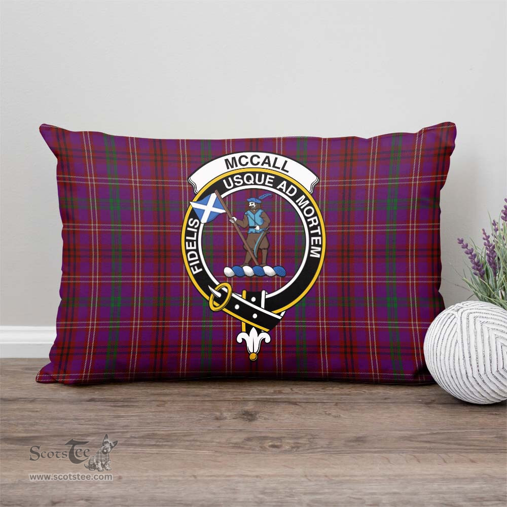 ScotsTee Shop Scottish McCall (Caithness) Clan Crest Tartan Pillow/ Pillow Cover Tartan Accessories for Home