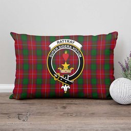 ScotsTee Shop Scottish Rattray Clan Crest Tartan Pillow/ Pillow Cover Tartan Accessories for Home