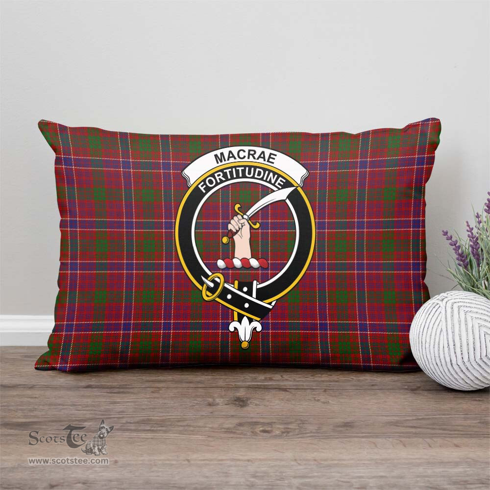 ScotsTee Shop Scottish MacRae Red Clan Crest Tartan Pillow/ Pillow Cover Tartan Accessories for Home