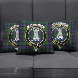 ScotsTee Shop Scottish MacCallum Clan Crest Tartan Pillow/ Pillow Cover Tartan Accessories for Home