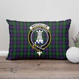 ScotsTee Shop Scottish MacCallum Clan Crest Tartan Pillow/ Pillow Cover Tartan Accessories for Home