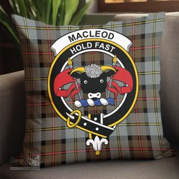 ScotsTee Shop Scottish MacLeod of Harris Weathered Clan Crest Tartan Pillow/ Pillow Cover Tartan Accessories for Home