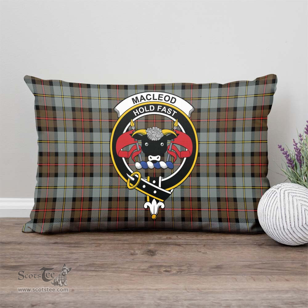 ScotsTee Shop Scottish MacLeod of Harris Weathered Clan Crest Tartan Pillow/ Pillow Cover Tartan Accessories for Home