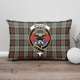 ScotsTee Shop Scottish MacLeod of Harris Weathered Clan Crest Tartan Pillow/ Pillow Cover Tartan Accessories for Home