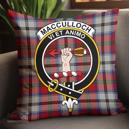ScotsTee Shop Scottish MacCulloch Dress Clan Crest Tartan Pillow/ Pillow Cover Tartan Accessories for Home