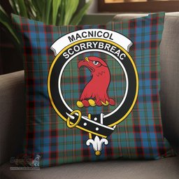 ScotsTee Shop Scottish MacNicol Hunting Clan Crest Tartan Pillow/ Pillow Cover Tartan Accessories for Home