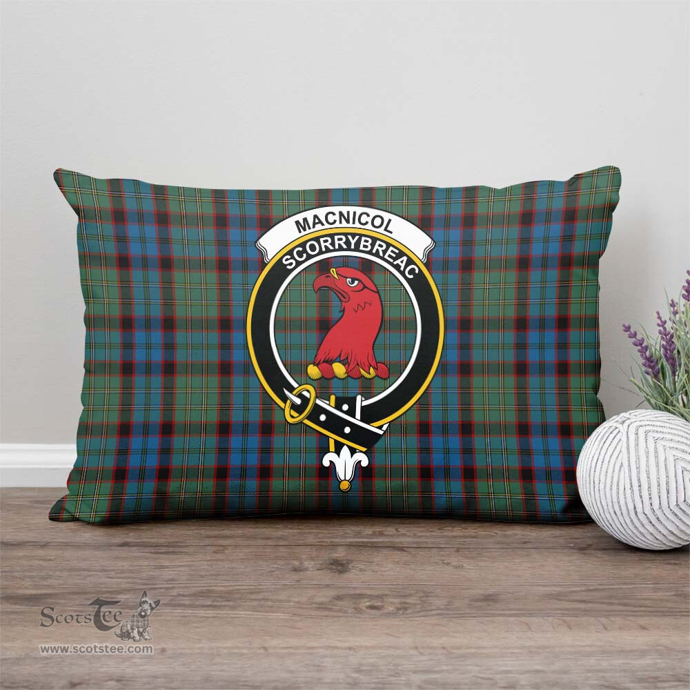 ScotsTee Shop Scottish MacNicol Hunting Clan Crest Tartan Pillow/ Pillow Cover Tartan Accessories for Home