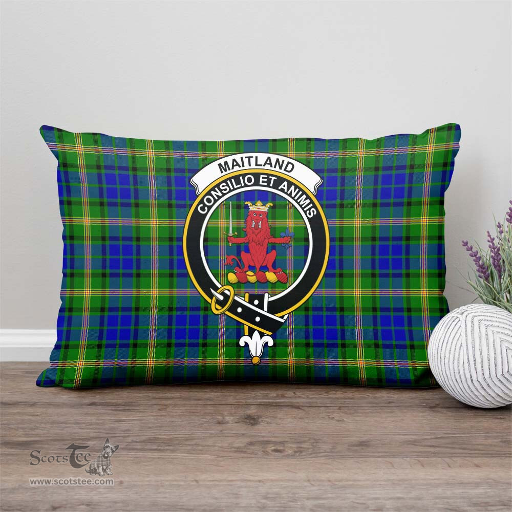 ScotsTee Shop Scottish Maitland Clan Crest Tartan Pillow/ Pillow Cover Tartan Accessories for Home