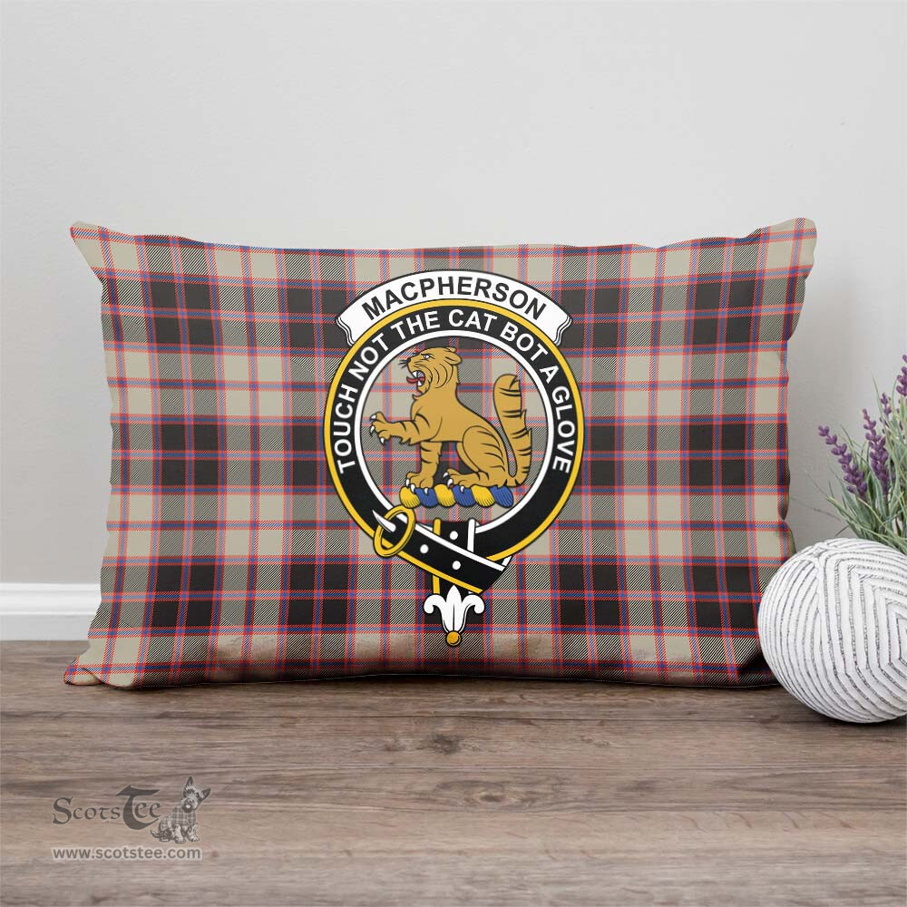 ScotsTee Shop Scottish MacPherson Hunting Ancient Clan Crest Tartan Pillow/ Pillow Cover Tartan Accessories for Home