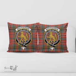ScotsTee Shop Scottish MacPherson Weathered Clan Crest Tartan Pillow/ Pillow Cover Tartan Accessories for Home