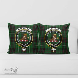 ScotsTee Shop Scottish MacAulay of Lewis Clan Crest Tartan Pillow/ Pillow Cover Tartan Accessories for Home