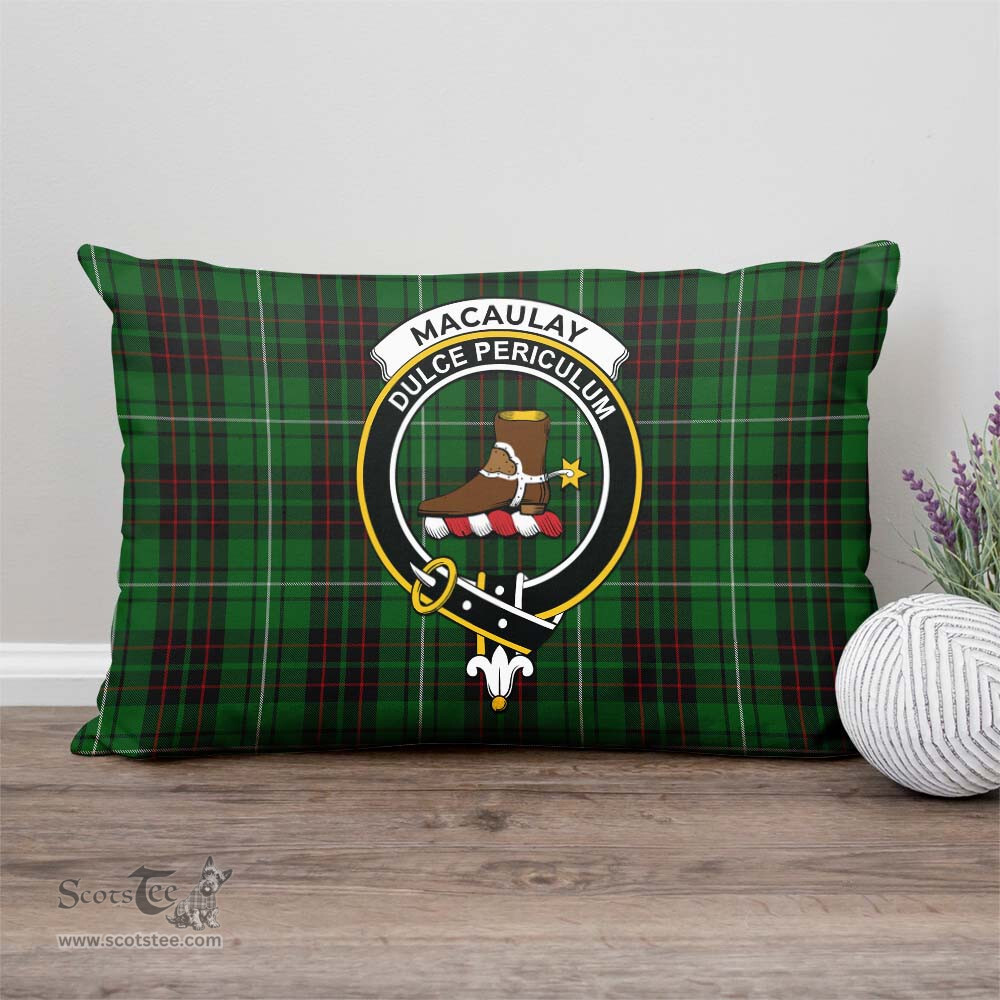 ScotsTee Shop Scottish MacAulay of Lewis Clan Crest Tartan Pillow/ Pillow Cover Tartan Accessories for Home