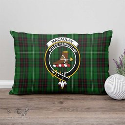 ScotsTee Shop Scottish MacAulay of Lewis Clan Crest Tartan Pillow/ Pillow Cover Tartan Accessories for Home