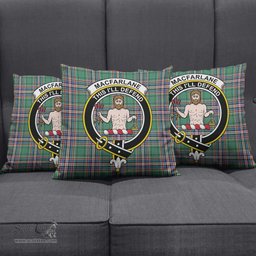 ScotsTee Shop Scottish MacFarlane Hunting Ancient Clan Crest Tartan Pillow/ Pillow Cover Tartan Accessories for Home