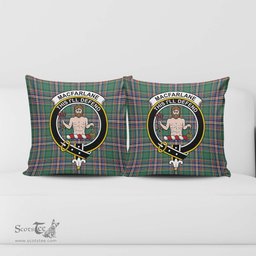 ScotsTee Shop Scottish MacFarlane Hunting Ancient Clan Crest Tartan Pillow/ Pillow Cover Tartan Accessories for Home
