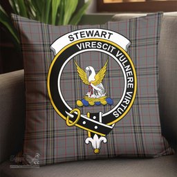 ScotsTee Shop Scottish Stewart Grey Clan Crest Tartan Pillow/ Pillow Cover Tartan Accessories for Home