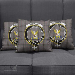 ScotsTee Shop Scottish Stewart Grey Clan Crest Tartan Pillow/ Pillow Cover Tartan Accessories for Home