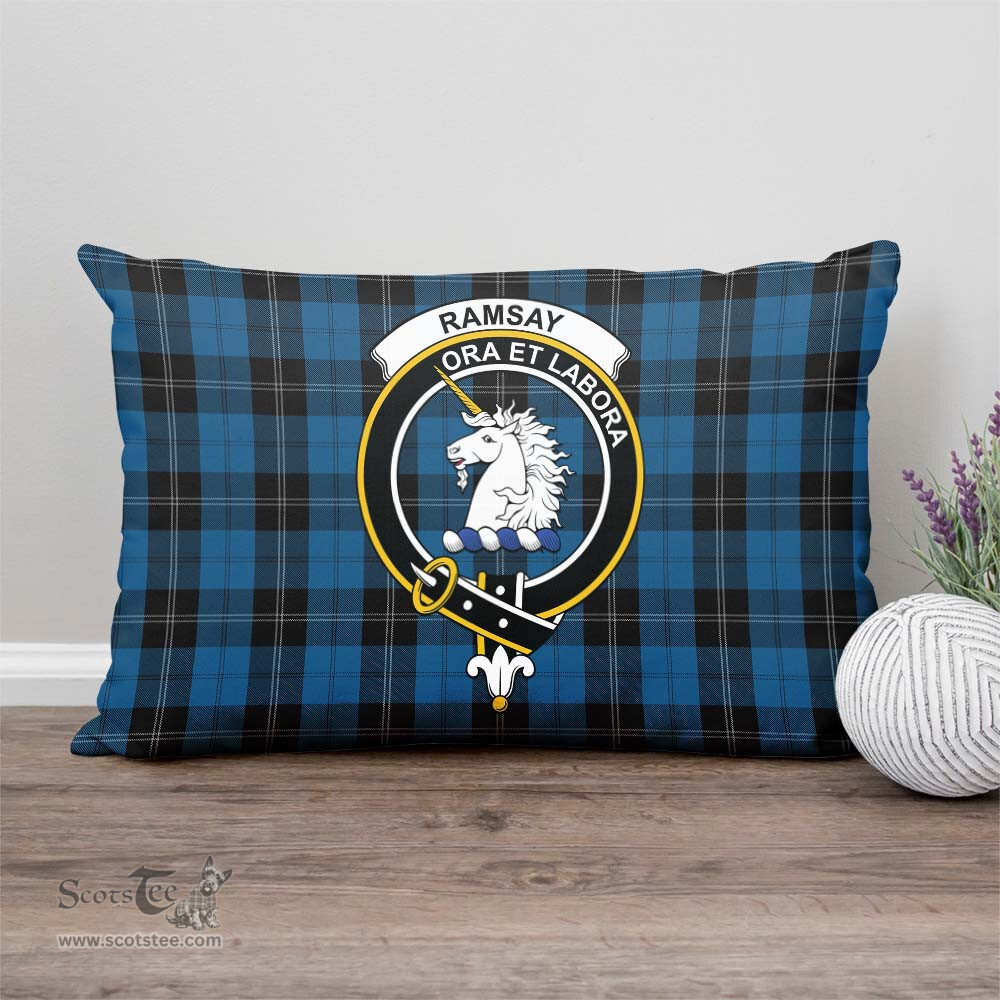 ScotsTee Shop Scottish Ramsay Blue Hunting Clan Crest Tartan Pillow/ Pillow Cover Tartan Accessories for Home