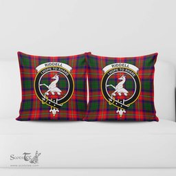 ScotsTee Shop Scottish Riddell Clan Crest Tartan Pillow/ Pillow Cover Tartan Accessories for Home