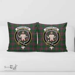 ScotsTee Shop Scottish MacFarlane Hunting Clan Crest Tartan Pillow/ Pillow Cover Tartan Accessories for Home