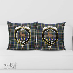ScotsTee Shop Scottish Scott Green Modern Clan Crest Tartan Pillow/ Pillow Cover Tartan Accessories for Home
