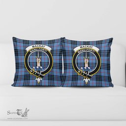 ScotsTee Shop Scottish MacKay Blue Clan Crest Tartan Pillow/ Pillow Cover Tartan Accessories for Home